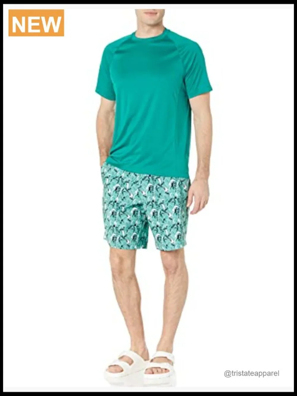 Men's Slim-Fit Quick-Dry UPF 50 Swim Tee